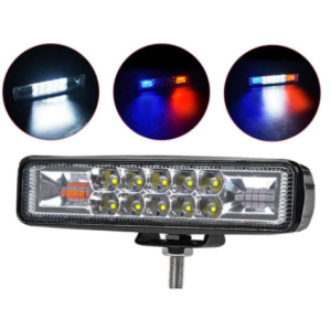 Off Road Lamba Çakarli 10 Led Kirmizi-Mavi 14*3 Cm