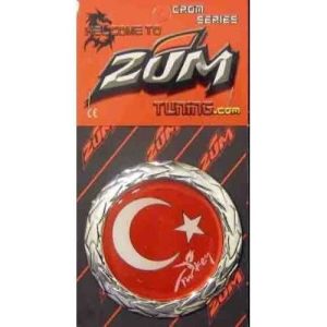 Arma Turk Bayragi Yuvarlak Çelenkli