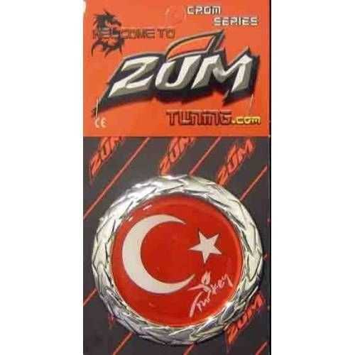 Arma Turk Bayragi Yuvarlak Çelenkli