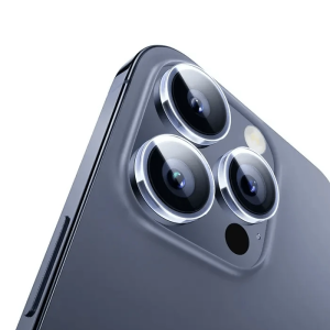 Baseus iPhone 15 Pro/15 Pro Max için Sapphire Serisi HD Cam Kamera Koruyucu-(5775)