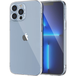 Ally Space iPhone 13 Pro 6.1inç Kamera Korumalı Premium Silikon Şeffaf Kılıf-(5775)