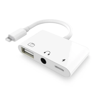 3in1 İPhone-İPAD lightning To Kulakılık ve Usb Kamera Okuyucu Otg-(5775)