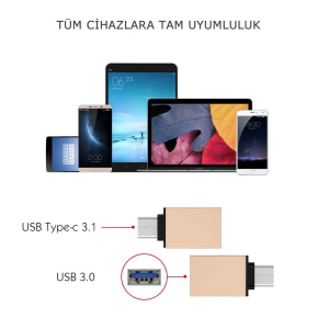 Ally Usb Type C Otg Converter Çevirici Başlık-(5775)