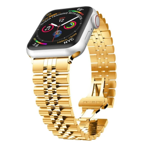 Ally Apple Watch 7-8 45mm 6-5-4 44mm Watch Ultra 49mm Kayış Kordon Paslanmaz Çelik 3-2-1 42mm-(5775)