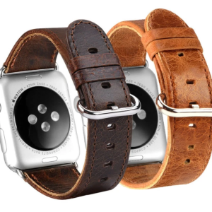 Ally Apple Watch 7-8 41mm 6-5-4 40mm Retro Deri Kordon Kayış 3-2-1 38mm-(5775)