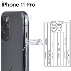 İPhone 11 Pro 5.8 Hidrojel Hayalet Yan Alt Üst Kamera Kaplama Film-(5775)