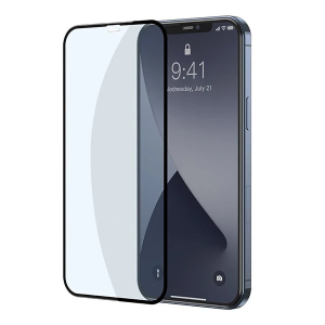 Baseus İPhone 12-12 Pro 0.3MM Full Anti Blue Light Tempered Cam Ekran Koruyucu 2Adet Set-(5775)