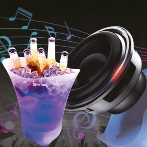 EZERE Hoparlör Buz kovası 5l Bluetooth Hoparlör Ile Renkli Buz kovası Led-(5775)