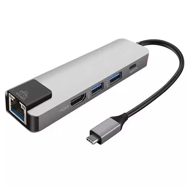 ALLY 5İN1 USB 3.1 Type C To HDMI 2xusb 3.0 RJ45 Ethernet Dönüştürücü Adaptör-(5775)