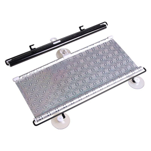 Araç İçi Araba Güneşliği Oto Ön Cam Güneşlik Branda Katlanabilir Koruyucu Güneşlik 68 x125 Cm-(5775)