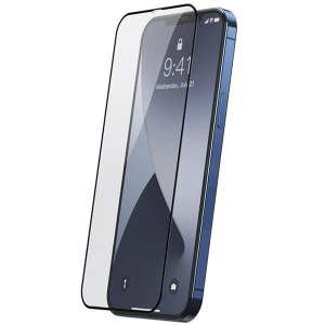 Baseus İPhone 12/12 Pro 6.1 Ekran Koruyucu 0.3MM Full Anti Blue Light Tempered Cam Ekran Koruyucu 2A-(5775)