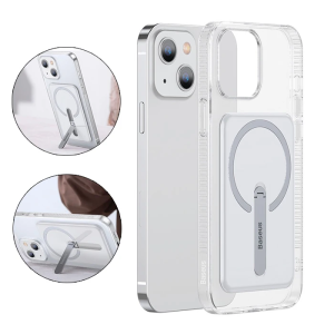 Baseus iPhone 13 6.1inç Manyetik Magsafe Standlı Silikon Kılıf-(5775)