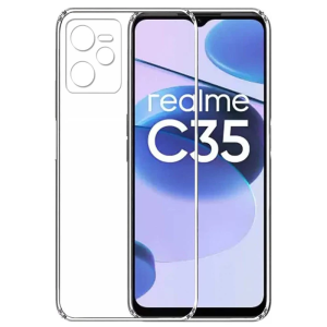 Ally Realme C35 Kılıf Kamera Korumalı Ultra İnce Şeffaf Silikon Kılıf-(5775)