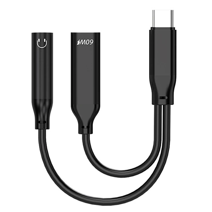Ally İphone 15 İçin Type-c Şarj + 3.5mm kulaklık 2İn1 Çevirici Adaptör-(5775)