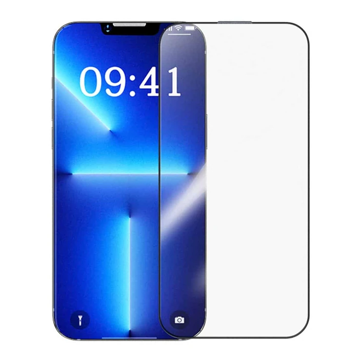Baseus Crystalline iPhone 14 Plus/13 Pro Max için Parlama Önleyici Tempered Cam Ekran Koruyucu-(5775)