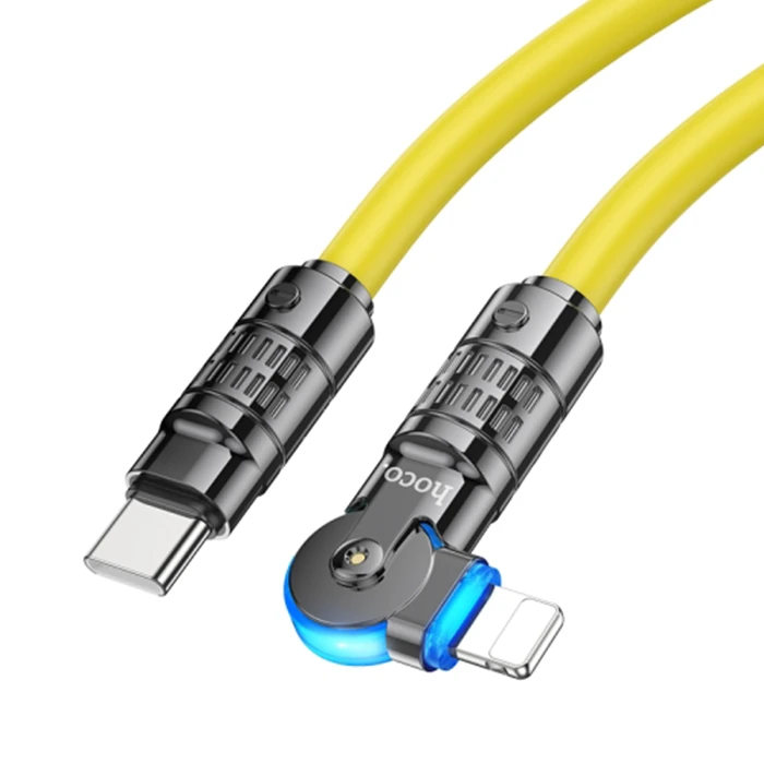 HOCO U118 Döner Başlıklı PD to iPhone Lightning Hızlı Şarj ve Veri Kablosu-(5775)