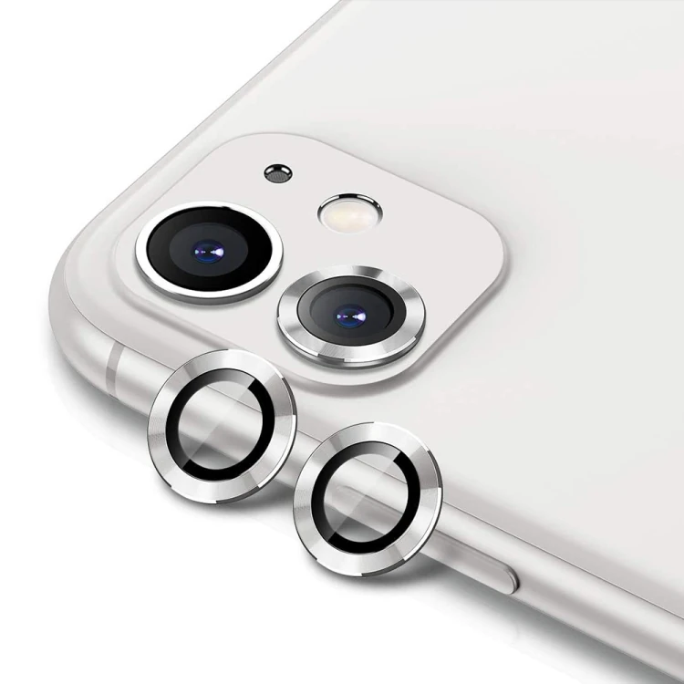 ALLY İPhone 11 6.1 3D Metal Çerçeveli Kamera Lens Koruyucu-(5775)