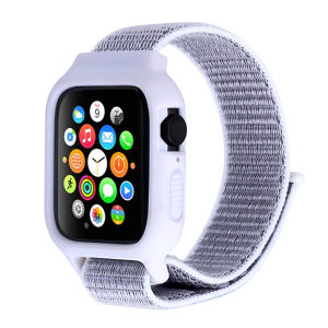 Ally Apple Watch 6-SE-5-4 44mm / 3-2-1 42mm Kayış Kordon Kılıf Silikon-(5775)