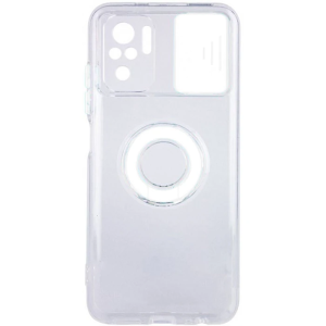 Ally Xiaomi Redmi Note 10 - 10s Kılıf Sürgülü Kamera Lens Korumalı Yüzük Standlı Silikon Kılıf-(5775)