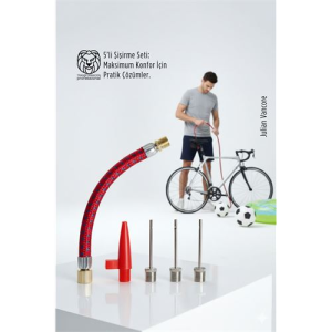 5’li Şişirme Seti: Futbol Bisiklet ve Deniz Ekipmanları İçin Master Adaptör Kiti