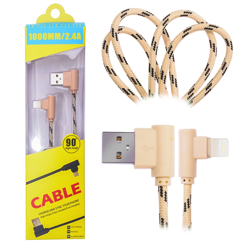 Ally İphone Lightning Eğik Başlı Halat Usb Kablo 1metre-(5775)