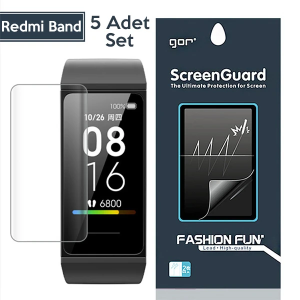 GOR Xiaomi Mi Band 5-4 Akıllı Bileklik Ekran Koruyucu  5 ADET SET-(5775)
