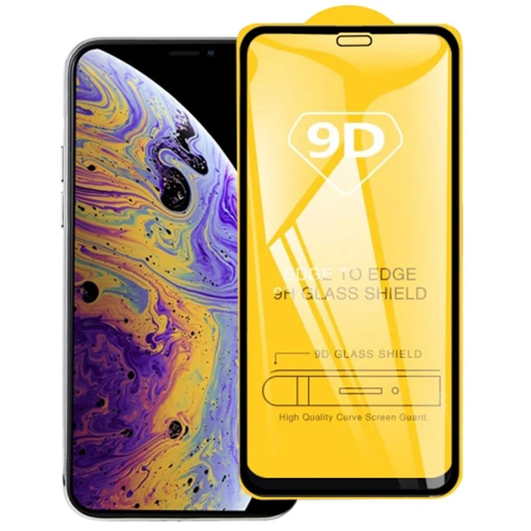 ALLY İPhone 11 Pro Max /XS Max 6.5 9D Full Glue Tempered Cam Ekran Koruyucu-(5775)