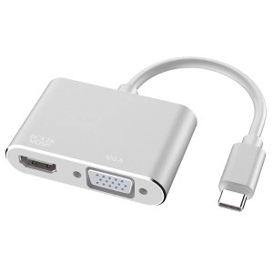Ally Multiport Usb Type C To HDMİ+VGA HUB Çevirici Adaptör-(5775)