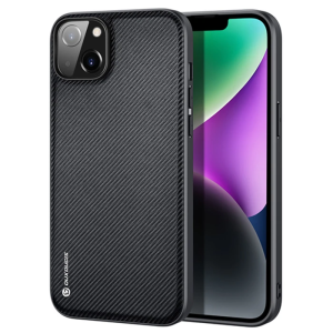 Dux Ducis Fino Serisi iPhone 14 6.1 inç Kılıf Premium Dokuma Silikon Kılıf-(5775)