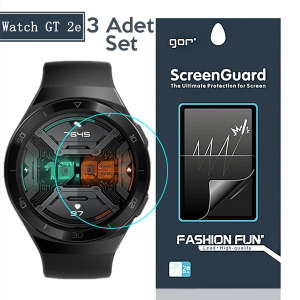Gor Huawei Watch GT2E Darbe Emici Ekran Koruyucu 3 Adet Set-(5775)