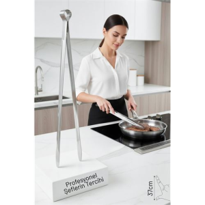 37 cm XXL Izgara Maşası – Paslanmaz Çelik Profesyonel Mutfak ve Barbekü Kullanımı