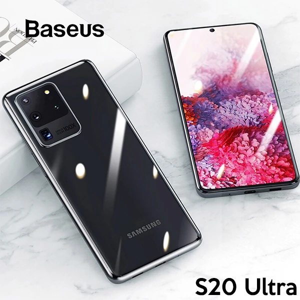 Baseus Simple Case Samsung Galaxy S20Ultra Şeffaf Silikon Kılıf-(5775)