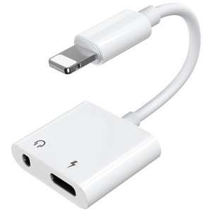 İPhone-3.5mm Kulaklık Ve Şarj Dönüştürücü Başlık Adaptör Kablo-(5775)