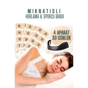 HSNET Manyetik Burun Bandı - 30 GÜNLÜK Sporcu Burun Bandı - Horlama Önleyici Azaltıcı - 4 Farklı Boyut