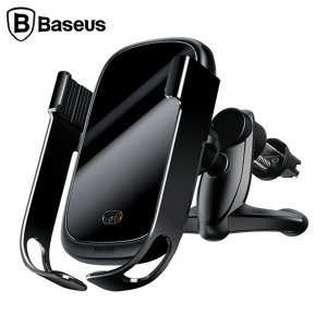 Baseus Rock-Solid Tam Otomatik 10W Wireless Kablosuz Araç Şarj Tutucu-(5775)