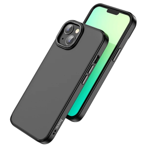 Hoco iPhone 14 Golden Shield Frosted Silikon Telefon Kılıfı-(5775)