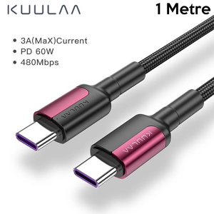 KUULAA Type C Type-C PD 60W QC4.0 Hızlı Şarj ve Data Kablosu 1Metre-(5775)