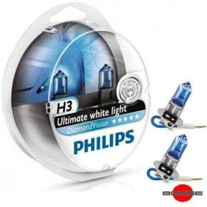 Philips Diamond Ampul H3 12V 55W  Koyu Beyaz Isik   (Set)