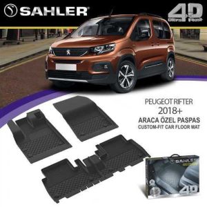 4D Paspas Havuzlu Peugeot Rifter (2019+) 4 Prç Siyah Kutulu Orjinal