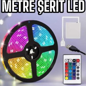 Smart Şerit Led TV Arkası Renkli Kumandalı 10 Metre