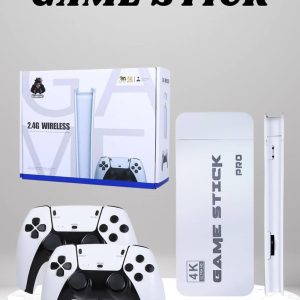 4K HD Görüntü Kaliteli Retro Game Stick 20000 Oyunlu Çift Kollu Beyaz Game Stick