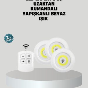 Uzaktan Kumandalı 3’lü Ayarlanabilir Spot LED Işık Seti