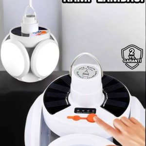 Katlanabilir Taşınabilir Kamp Lambası Işıldak Beyaz Işık Güneş Enerjili Solar Aydınlatma