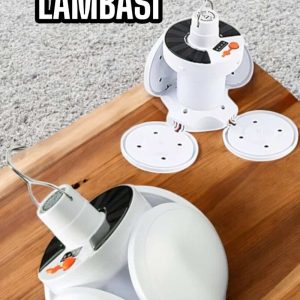 Kamp Lambası Işıldak Beyaz Işık Güneş Enerjili Solar Aydınlatma 5 Kanatlı Katlanabilir