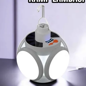 Güneş Enerjili Solar Aydınlatma Kamp Çadır Lambası Şarjlı Ampül Led Şarjlı El Feneri Işıldak