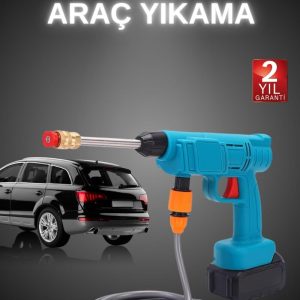 Şarjlı Ve Yüksek Basınçlı Oto Yıkama Makinesi Ve Sulama Tabancası Bahçe Yıkama Makinesi