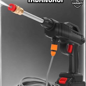 Şarjlı Oto Yıkama Tabancası Su Basınçlı Hazneli Bataryalı