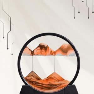 Dekoratif Kum Sulu Kum Saati Yuvarlak Şık Kum Tablosu Kum Saati Şeklinde Kum Tablo