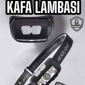 Kafa Lambası Kamp Lambası Sensörlü Şarjlı Ayarlanabilir