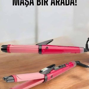 Hem Düzleştirici Hem Maşa Saç Şekillendirici